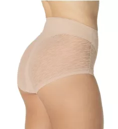 High-Waisted Sheer Lace Shaper Panty Nude S