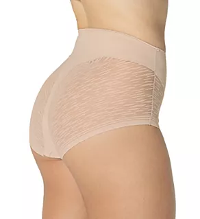 High-Waisted Sheer Lace Shaper Panty Nude S