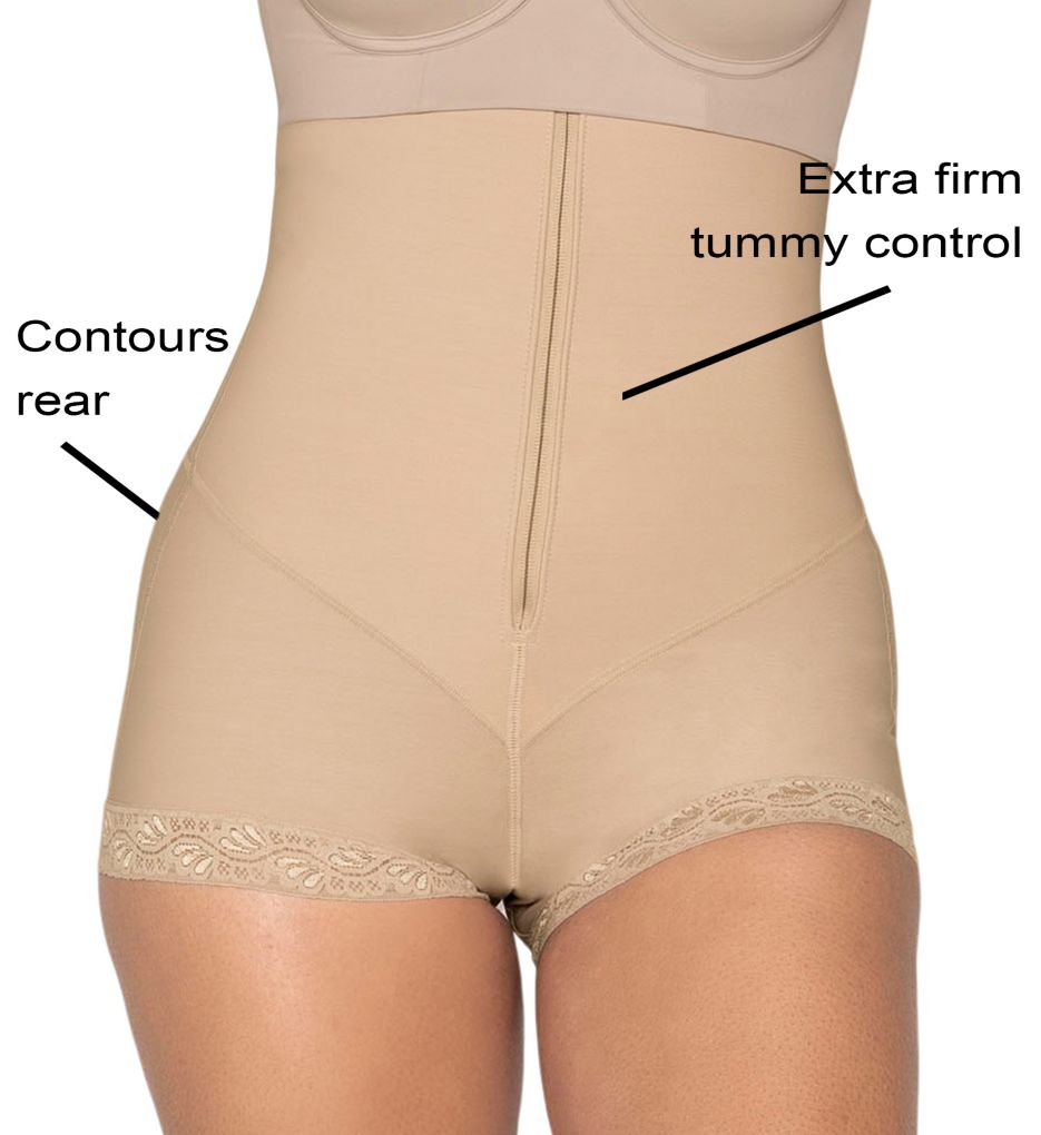 Women's Back Magic Extra Firm Torsette Thigh Slimmer Nude XL (Women's  14-16) 