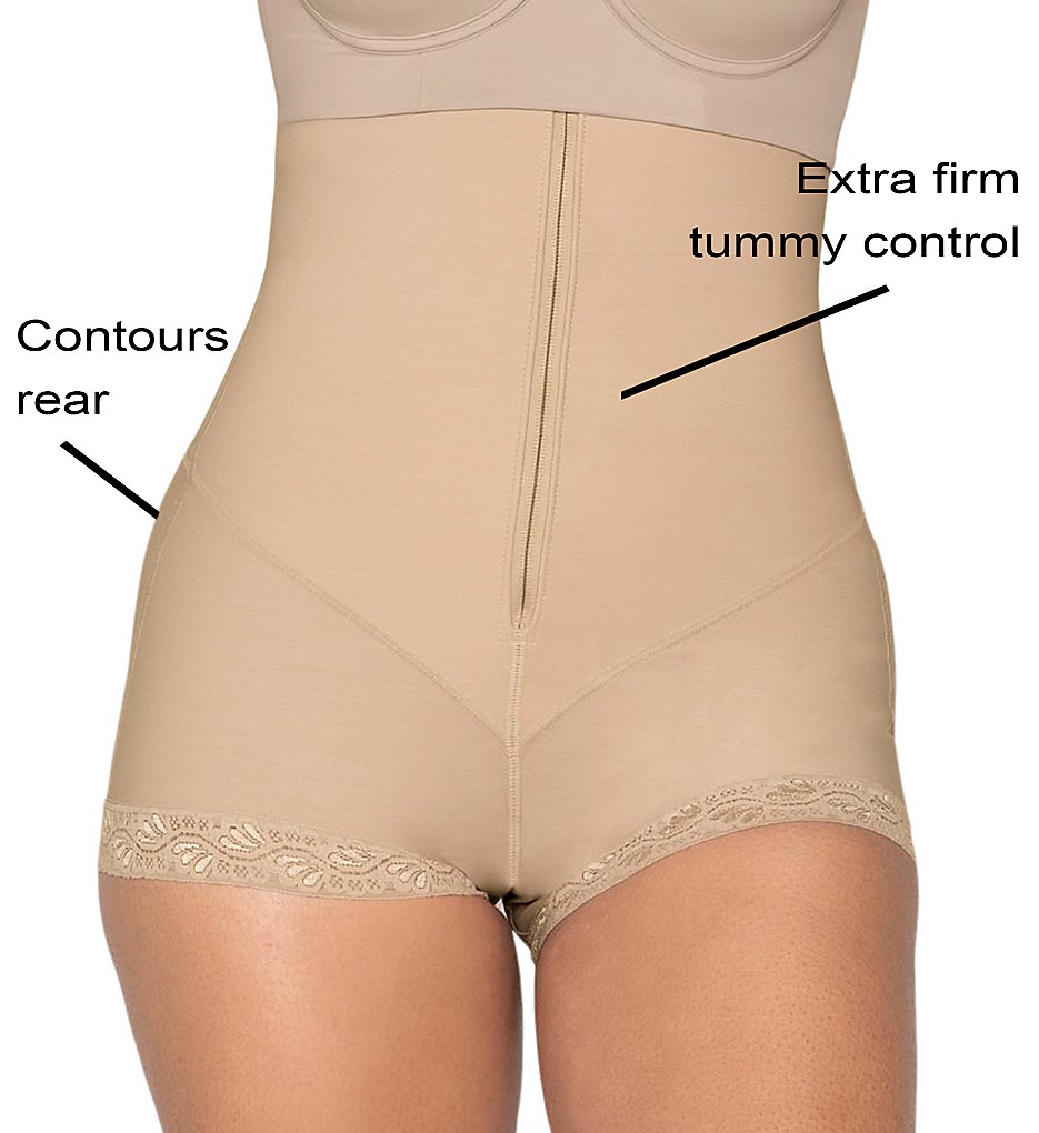 Post-Surgical Short Girdle with Side Zippers, Wide Straps