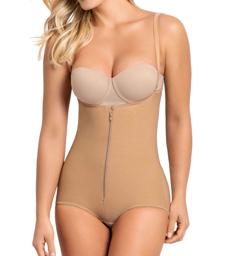Leonisa (1761654): Leonisa 018478 PowerSlim Open Bust Butt Lifter Body Shaper (Natural Tan XS)