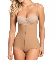 PowerSlim Open Bust Butt Lifter Body Shaper Natural Tan XS