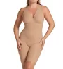 Leonisa Sheer Stripe Sculpting Mid-Thigh Bodysuit Shaper 018525 - Image 1