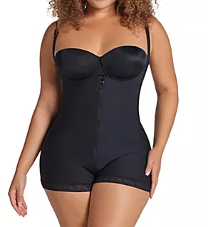 PowerSlim Open Bust Boyshort Body Shaper Black XS