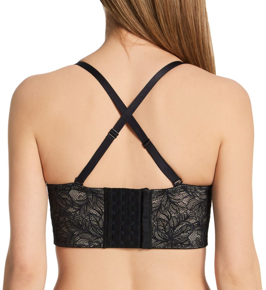Leonisa high Neck Crop top lace Bralettes for Women Black at