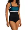 Leonisa Color Block One Piece Slimming Swimsuit 190698B - Image 1