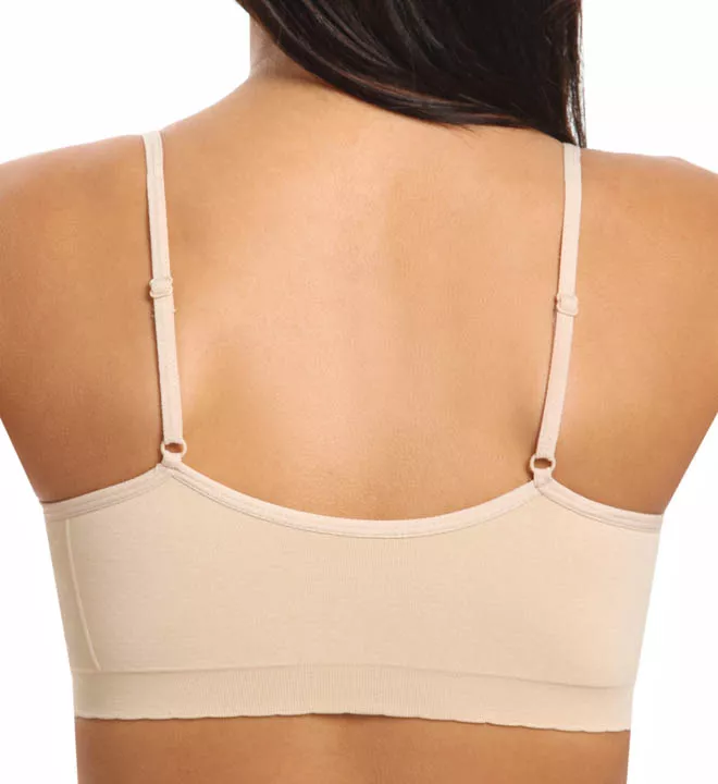 Seamless Comfort Bralette - 2 Pack Black/Barely Beige 2X by Lily Of France
