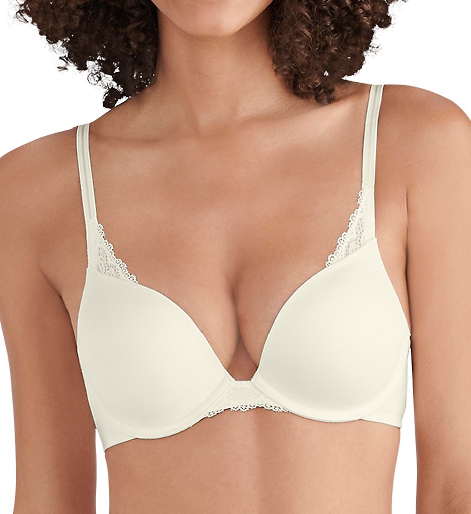 Lily Of France 2175250 Sensational Push Up T-Shirt Bra (Coconut White Lace)