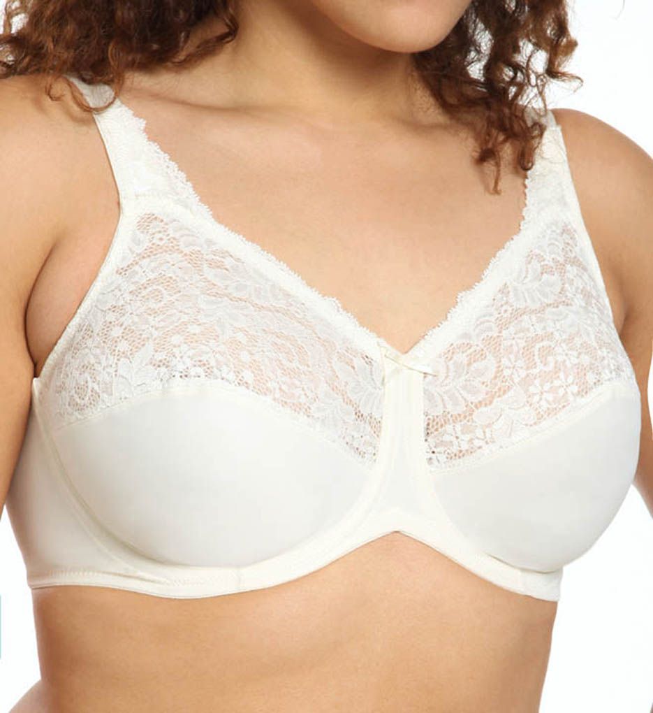 LILYETTE BALI 36DD White 0428 COMFORT LACE MINIMIZER Unlined 36 DD  Underwire Bra