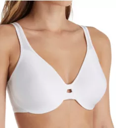 Plunge Into Comfort Keyhole Minimizer Bra White 34C