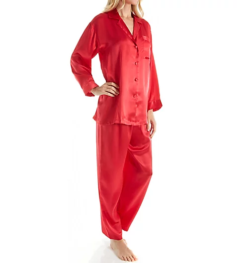 Linda Hartman Classic Hart Long Sleeve Silk PJ Set 51021