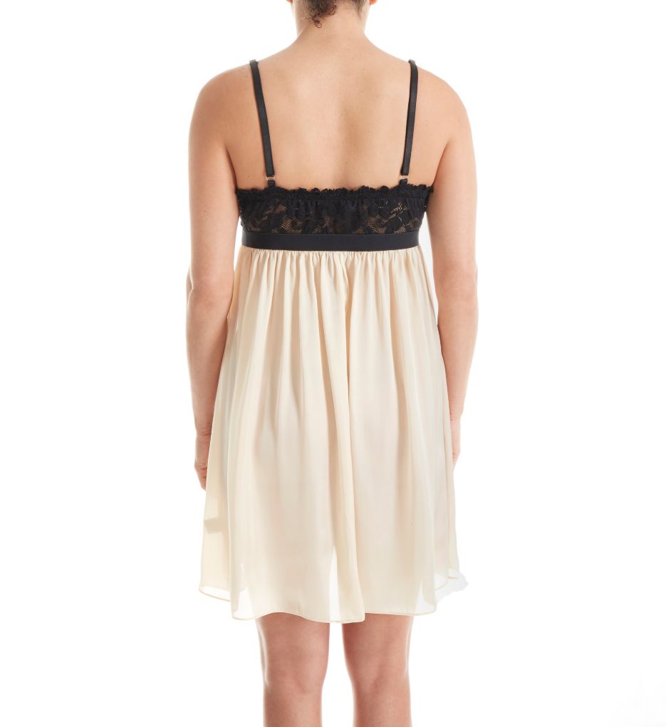 Dana Charmeuse Chemise With Stretch Lace