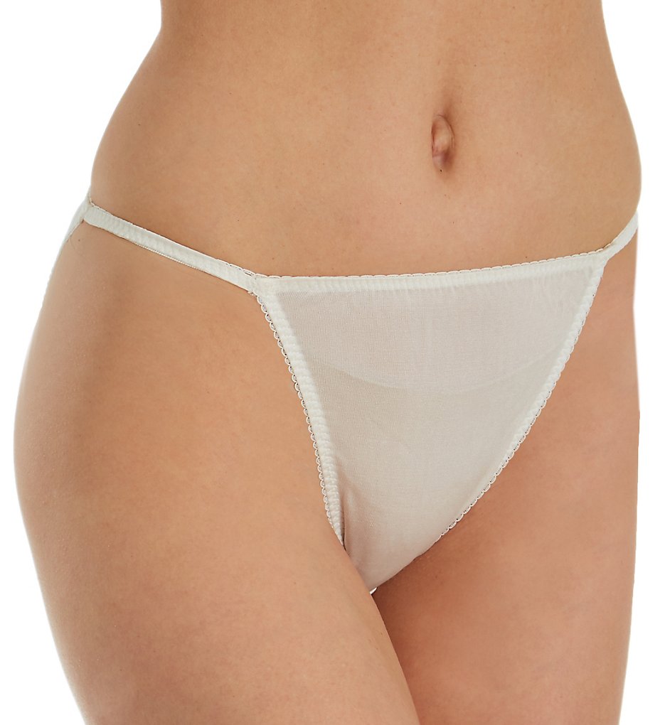 Linda Hartman >> Linda Hartman 774012 Silk Knit String Bikini Panty (Porcelain S) Linda Hartman >> Linda Hartman 774012 Silk Knit String Bikini Panty (Porcelain S)