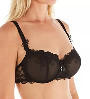 Soir De Venise Vertical Seam Demi Cup Bra Noir Diamant 32B