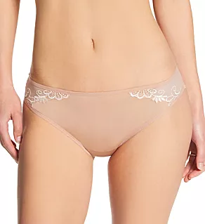 Front view of Dressing Floral Low Waist Brief Panty Ambre Nude XL