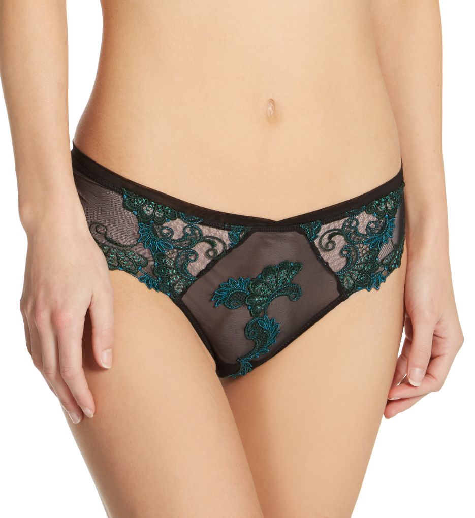 Lise Charmel Women's Dressing Floral Boyshort Panty in Green | Plus Size XS | HerRoom.com