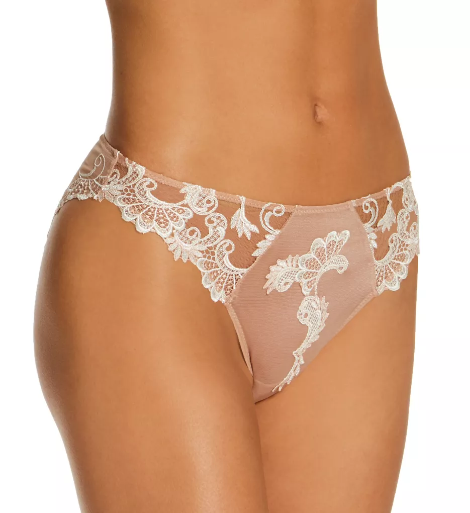 Dressing Floral Italian Brief Panty Ambre Nude 2X