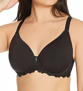 Dressing Floral 3D Spacer Plunge Underwire Bra Black 32C