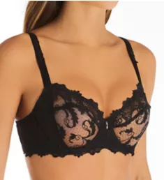 Dressing Floral Demi Cup Bra Black 38D