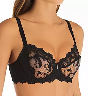 Dressing Floral Demi Cup Bra Black 32B