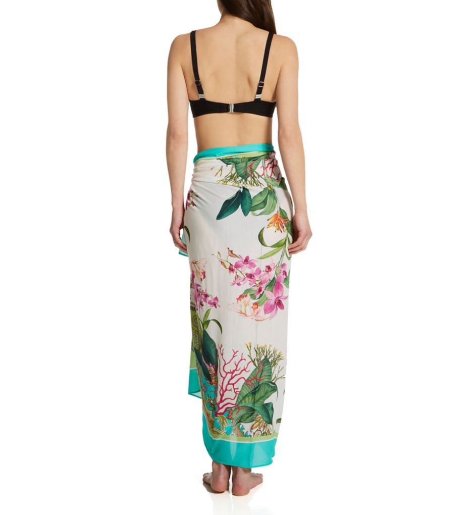 Splendeur Orchidee Long Pareo Beach Cover-Up-cs2