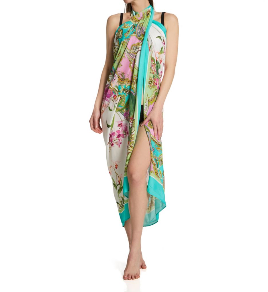 Splendeur Orchidee Long Pareo Beach Cover-Up