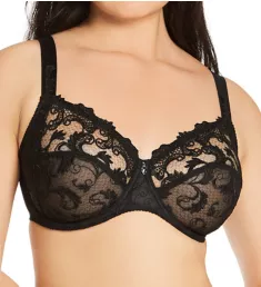 Dressing Floral 3 Part Full Cup Bra Black 34D