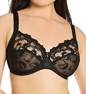 Dressing Floral 3 Part Full Cup Bra Black 34D