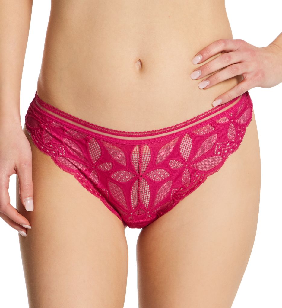 Lise Charmel Women's Stricto Sensuelle Thong Panty in Pink | Plus Size Medium | HerRoom.com