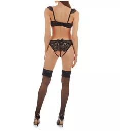 Tatjana Bra, Panty & Thigh Highs 3-Pc Set Black L