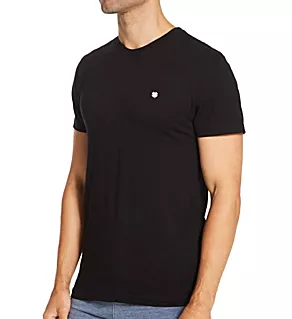 Cotton Stretch Crew Neck T-Shirt jetblk S