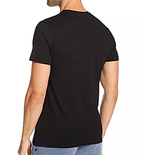 Cotton Stretch Crew Neck T-Shirt jetblk S
