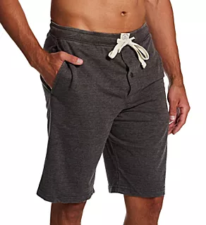 Burnout Wash French Terry Jam with Button Fly Charcoal Heather Grey S
