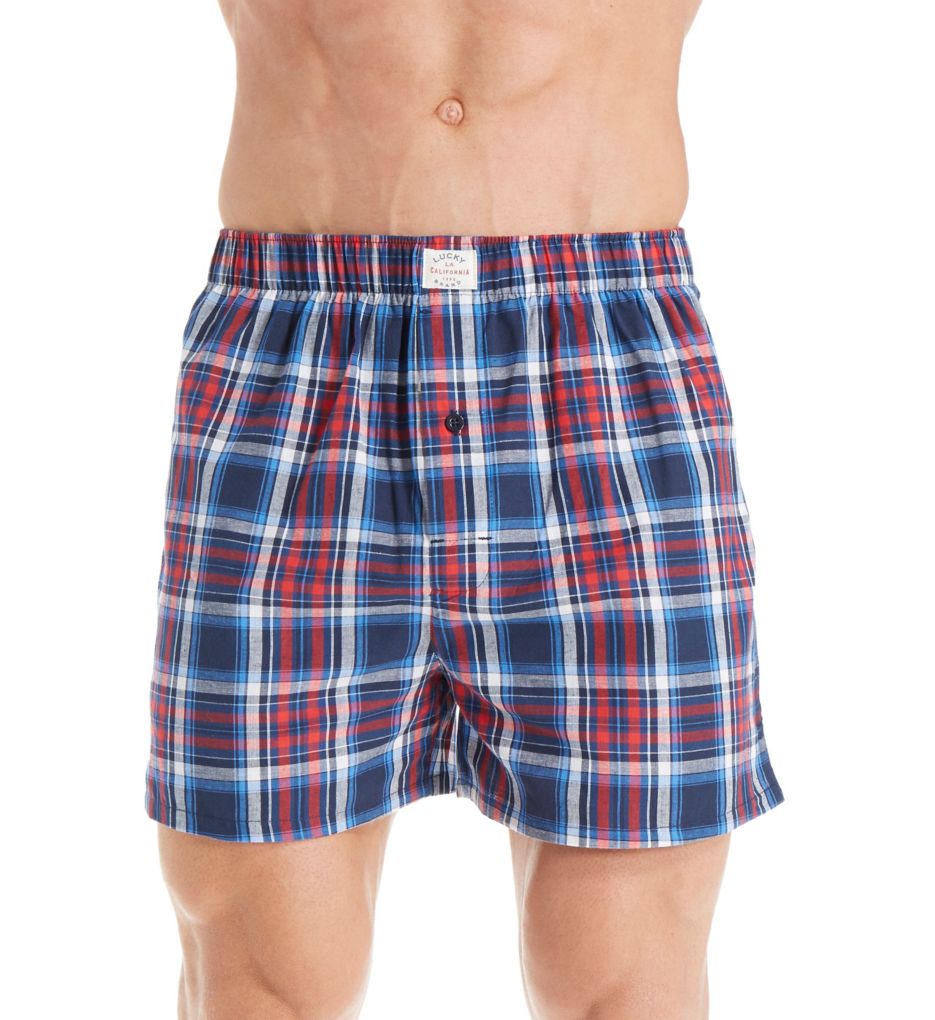 Americana Plaid Woven Boxer-fs