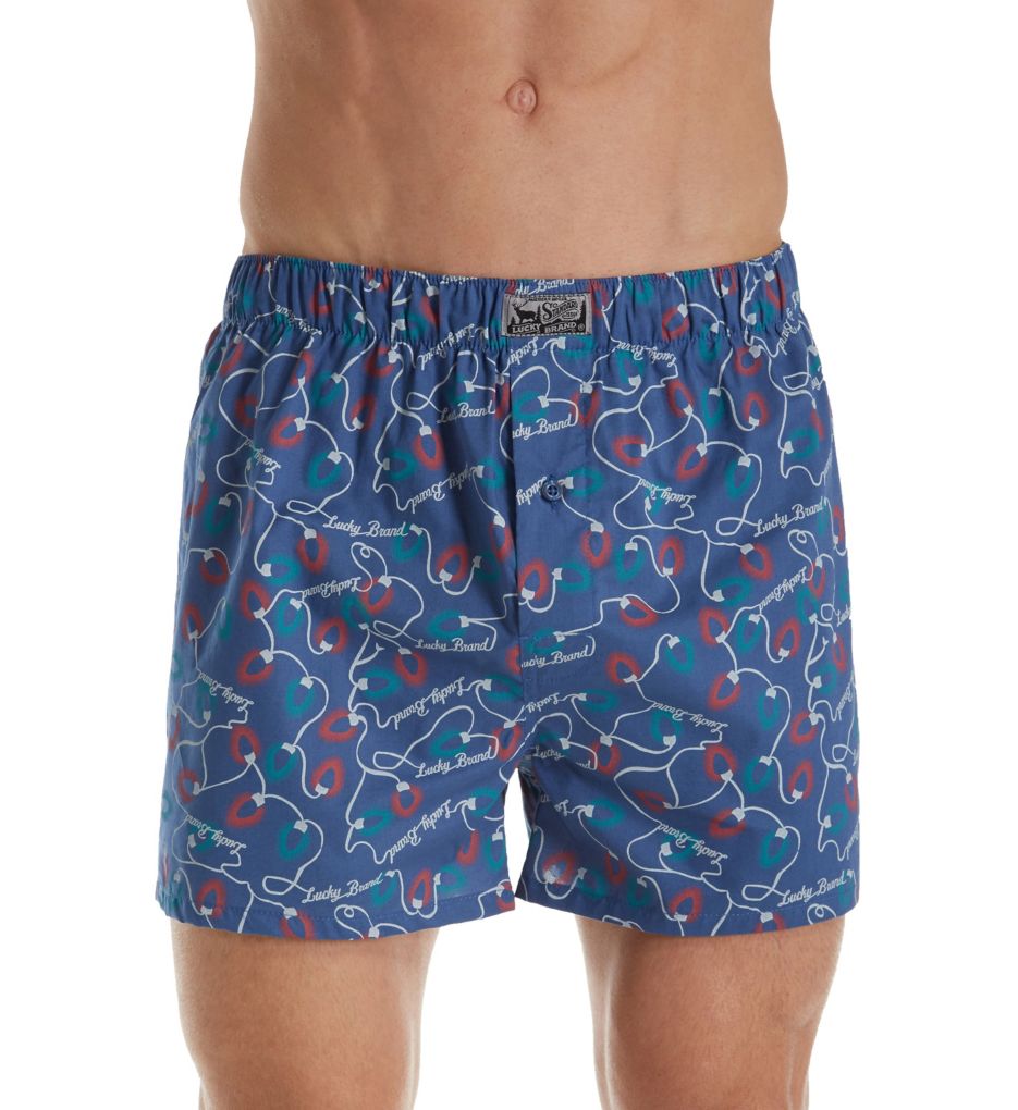 Holiday Print Woven Boxer-fs