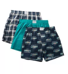 Cotton Woven Boxers - 3 Pack