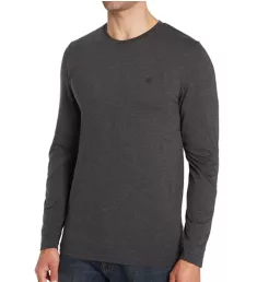 Long Sleeve Cotton Stretch Crew Neck T-Shirt CHAR L