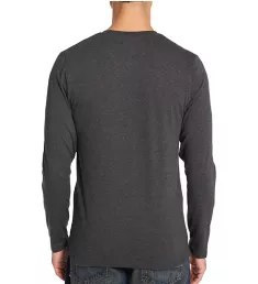 Long Sleeve Cotton Stretch Crew Neck T-Shirt CHAR L