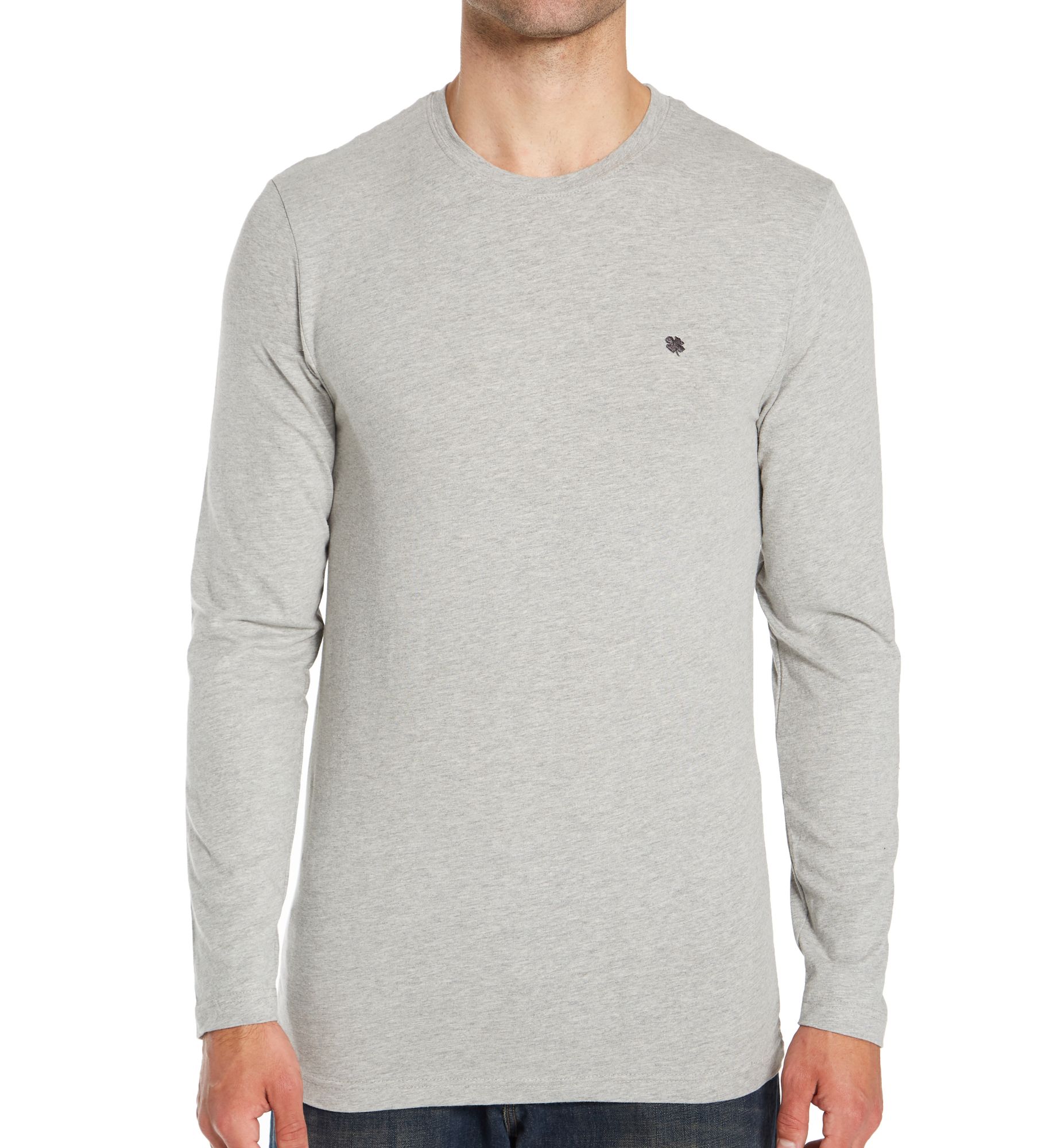 Lucky Long Sleeve Cotton Stretch Crew Neck T-Shirt HEG S  - Image 1