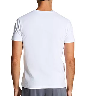 Cotton Stretch Crew Neck T-Shirt WHT M