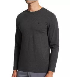 Cotton Stretch Long Sleeve Crew Neck T-Shirt