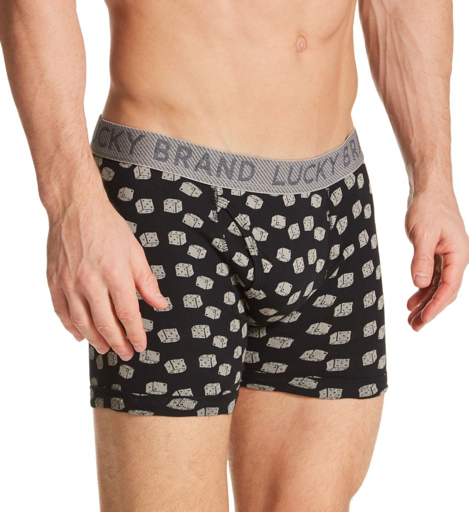 Men's Lucky 213QB07 Art Dad Stretch Boxer Briefs - 3 Pack