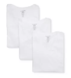 Cotton V-Neck T-Shirt - 3 Pack WHT S