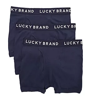 Cotton Boxer Briefs - 3 Pack Mood Indigo M