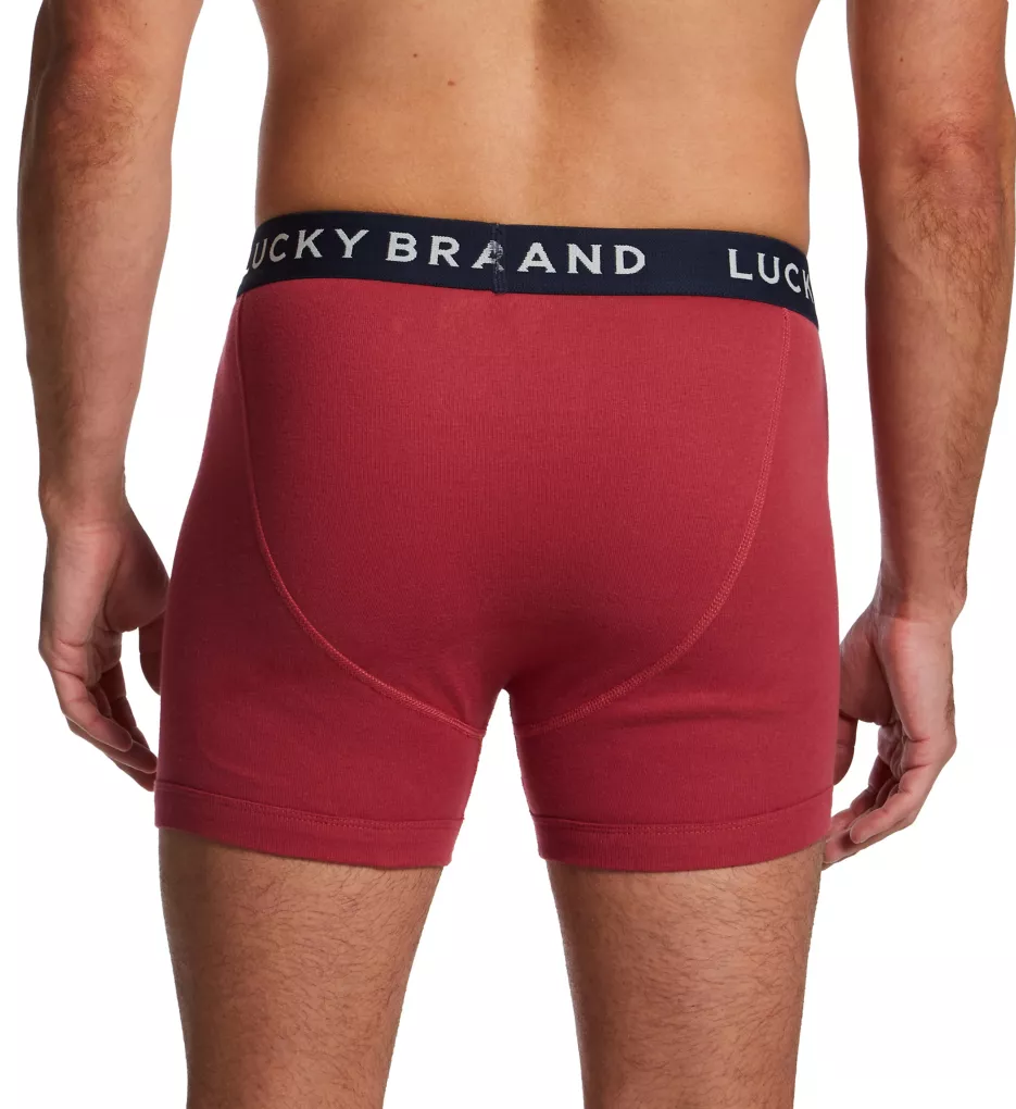 Cotton Boxer Briefs - 3 Pack Indigo/Earth Red XL