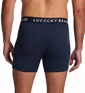 Cotton Boxer Briefs - 3 Pack Mood Indigo M