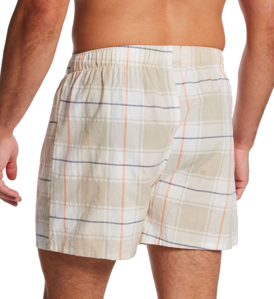 Lucky Cotton Woven Boxers - 3 Pack Plaid/Print/Indigo L  - Image 2