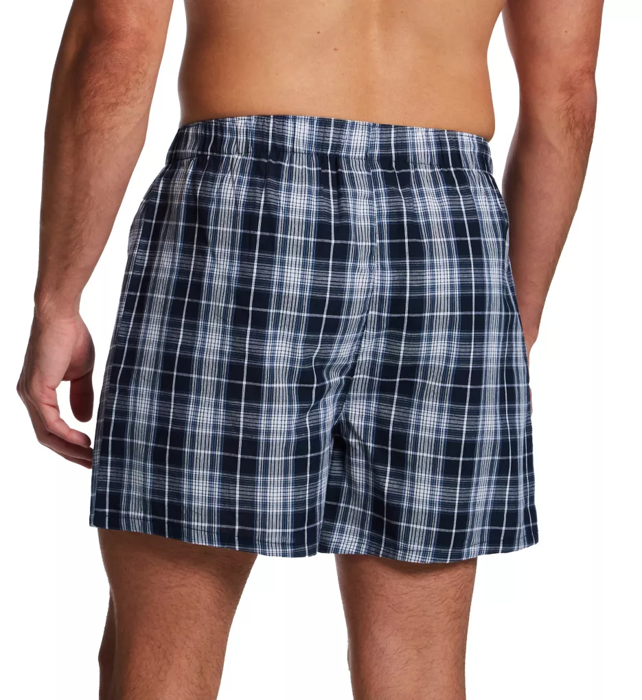 Cotton Woven Boxers - 3 Pack Plaid/Denim/Space L