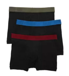 Cotton Viscose Blend Boxer Briefs - 3 Pack Jet Black XL