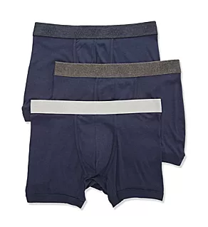 Cotton Viscose Blend Boxer Briefs - 3 Pack Mood Indigo XL